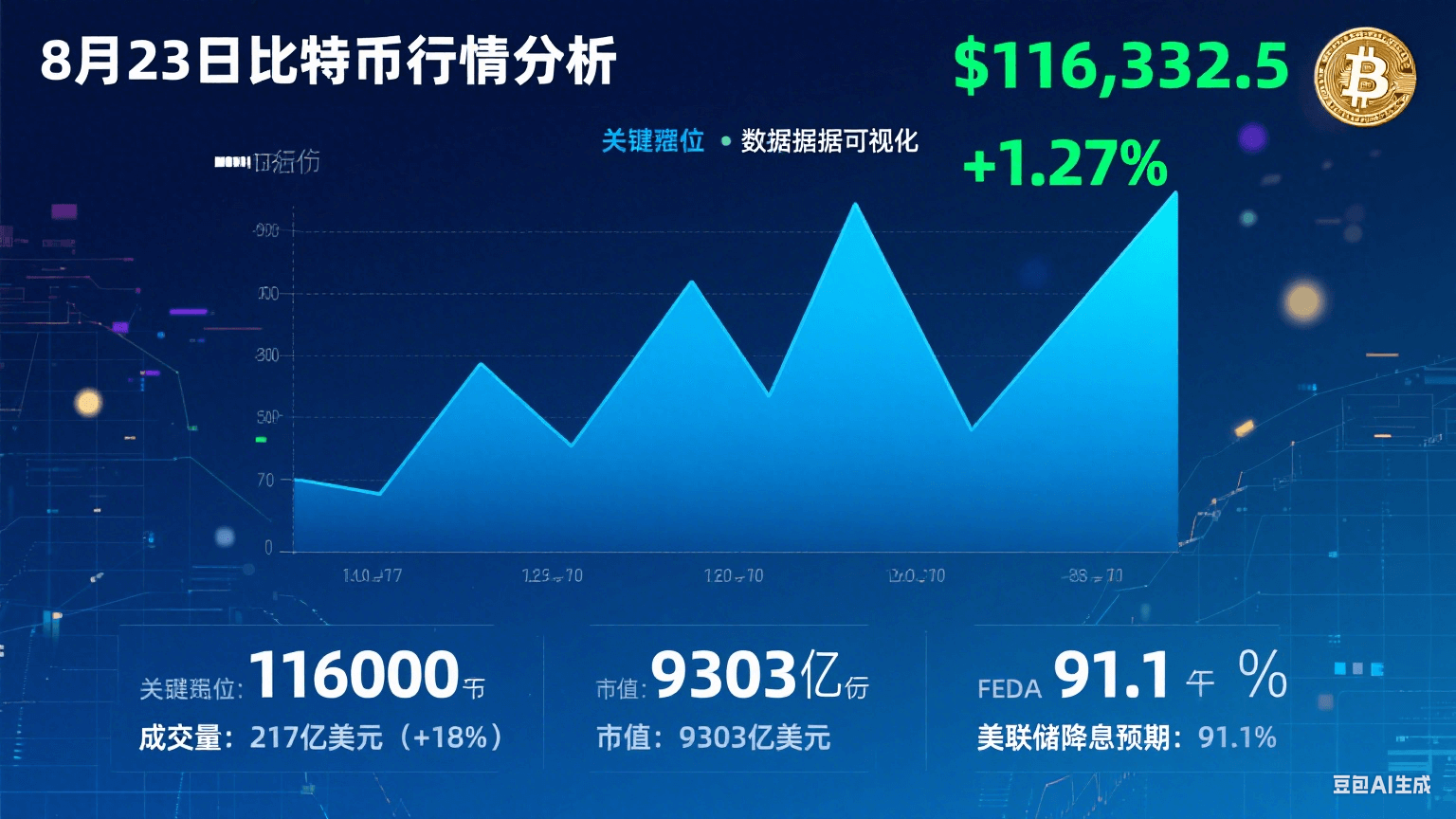 8 月 23 日比特币行情分析：降息预期提振市场，技术面呈现关键突破信号