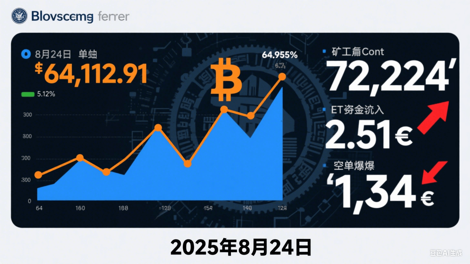 8 月 24 日比特币行情分析:美联储政策信号引爆市场,价格创两周新高